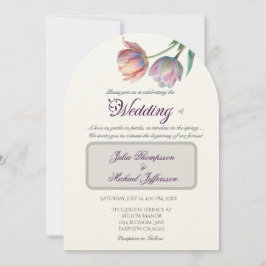 Invitation Pastel Tulip Mariage Suite Typographie élégante