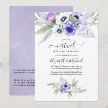 Pastel Violet Floral Mariage virtuel en ligne