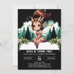 Invitation Pastel Whimsy Fairy Anniversaire