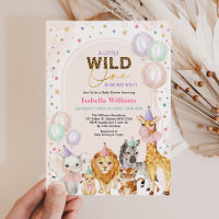 Pastel Wild Party Animaux Balloon Girl Baby shower
