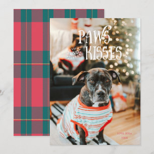Invitation Pâtes et baisers Silly Pet Photo Holiday Card