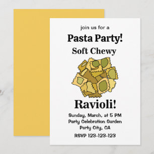 Invitation Pâtes ravioli cuisine italienne