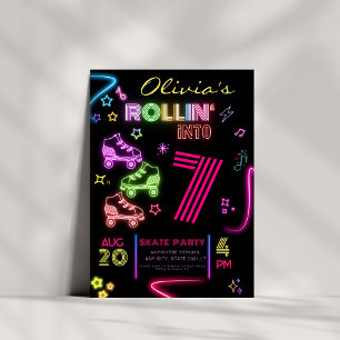 Invitation Patinage à rouleaux fête d'anniversaire