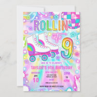 Patinage à rouleaux Neon Glow 9e fête d'anniversai