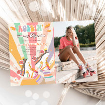 Patinage à roulettes Retro fête d'anniversaire Sup