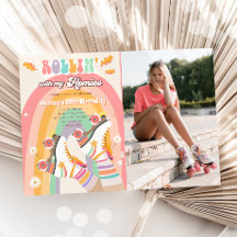 Patinage à roulettes Retro fête d'anniversaire Sup