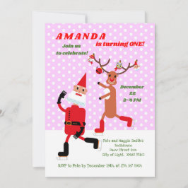 Invitation Patinage du Père Noël et du Rudolph Premier annive