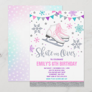 Invitation Patinage sur glace Ice Skating Party Ar