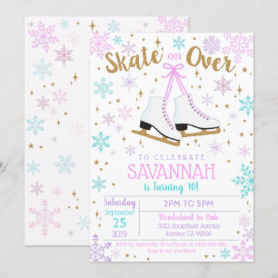 Invitation Patinage sur glace Patinage sur glace F