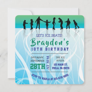 Invitation Patinage sur glace Patinage sur glace PATINAGE ann