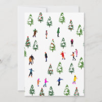 Patineurs sur glace Pine │ patinage sur glace Noël