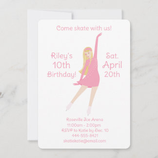 Invitation Patineuse Artistique (Rose)