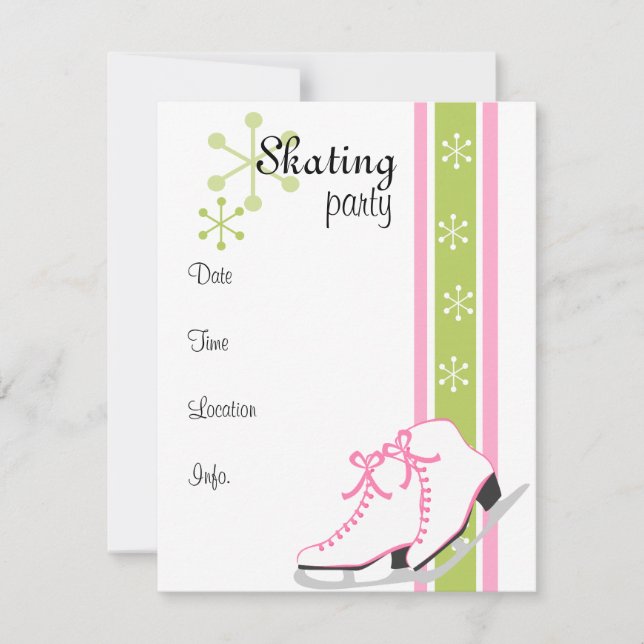 Invitation Patins sur glace (Devant)