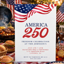 Invitation patriotique America 250 | BBQ du 4 juil