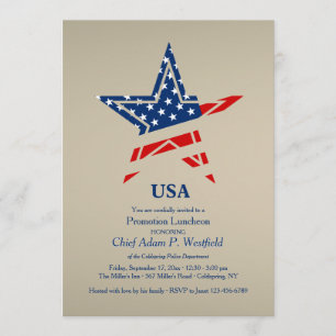 Invitation patriotique Gold des États-Unis