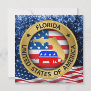 Invitation patriotique républicaine de Floride - s
