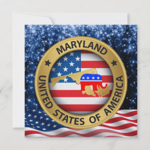 Invitation patriotique républicaine du Maryland - 