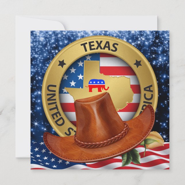 Invitation patriotique républicaine du Texas - srf (Devant)