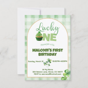 Invitation Patty a Lucky One Cupcake premier anniversaire