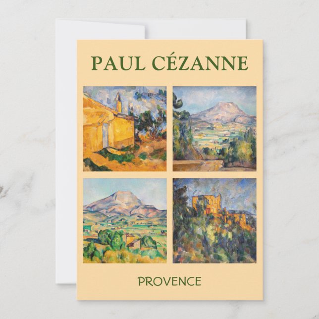 Invitation Paul Cezanne - Sélection de chefs-d'oeuvre paysage (Devant)