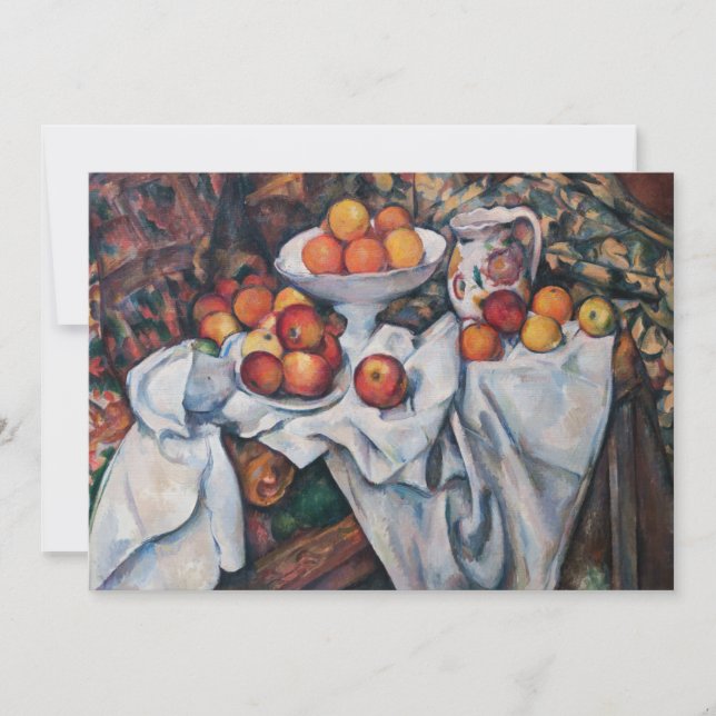 Invitation Paul Cezanne - Vie morte, Pommes et Oranges (Devant)