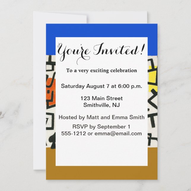 Invitation Paul Klee Rich Harbour Expressionnisme Abstrait (Devant)