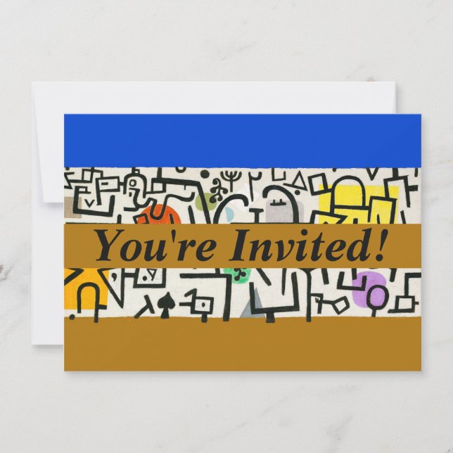 Invitation Paul Klee Rich Harbour Expressionnisme Abstrait (Devant)