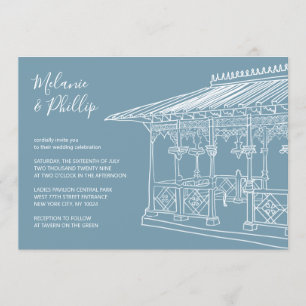 Invitation Pavillon des Dames Central Park New York Mariage