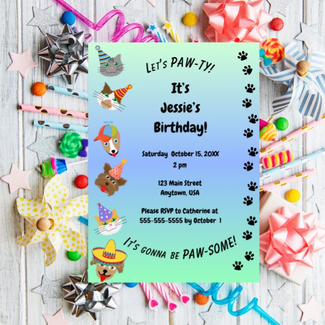 Invitation PAW-ty (Créateur téléchargé)