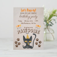 Paw-ty ! - Mignonne Chat Noir portant le Casquette