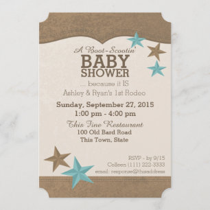 Invitation Pays Baby shower occidental