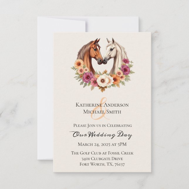 Invitation Pays Chevaux de l'Ouest (Devant)