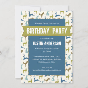 Invitation Pays Deer fête d'anniversaire