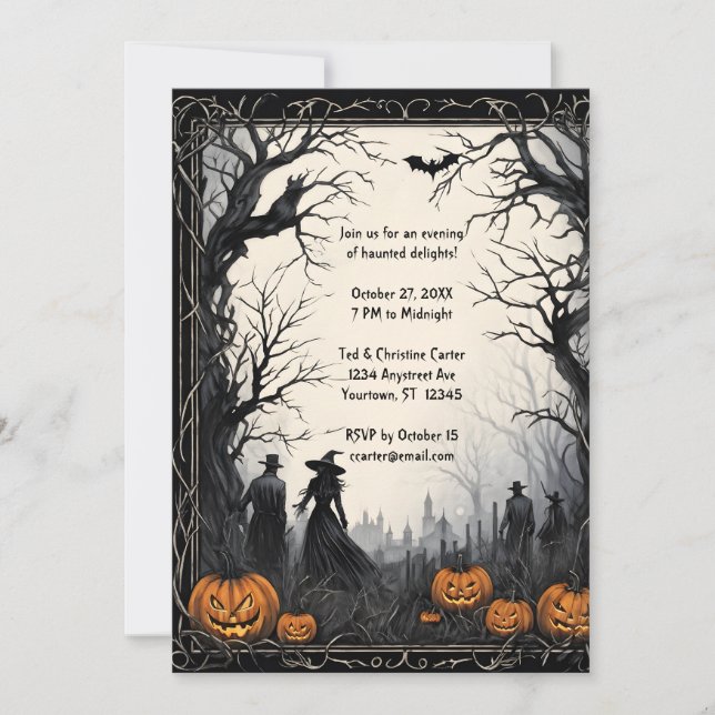 Invitation Pays d'Halloween (Devant)