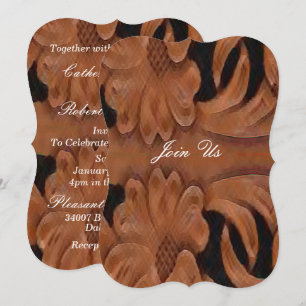 Invitation Pays d'impression en cuir Modèle Mariage de l'Oues