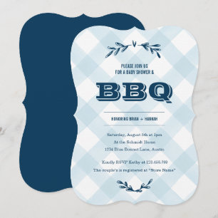 Invitation Pays En vichy Baby shower