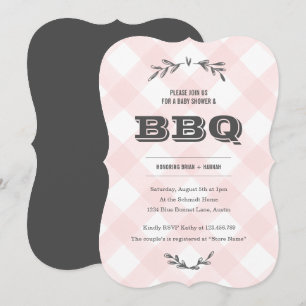 Invitation Pays En vichy Baby shower