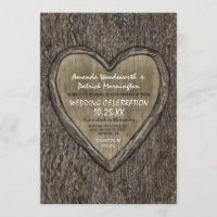 Pays Rustique chêne écorce d'écorce Mariage Invita