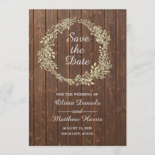 Invitation Pays rustique. Grange en bois mariage Enregistrer 