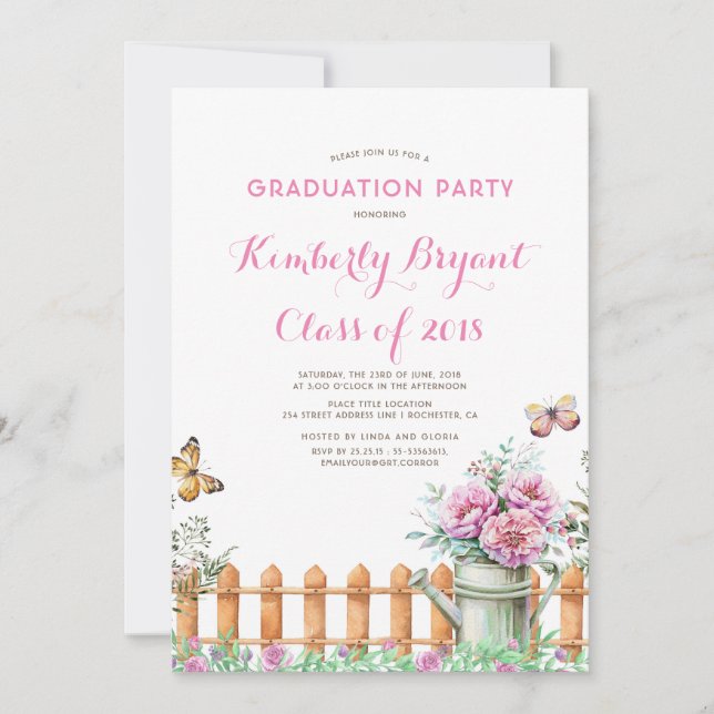 Invitation Pays rustique rural | Farmhouse Graduation Party (Devant)
