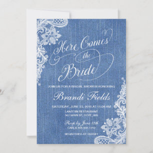Invitation Pays Voici la douche de mariée en denim