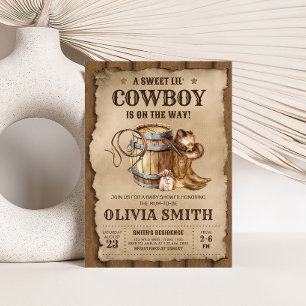 Invitation Pays Western Cowboy Baby shower