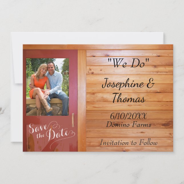 Invitation Pays Western Photo Enregistrer la date (Devant)