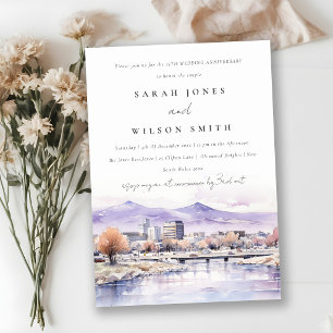Invitation Paysage aquarelle de Boise Idaho pour mariage et a