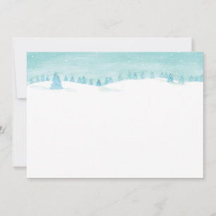 Invitation Paysage De Forêt D'Hiver Neige Avec Des Épinettes