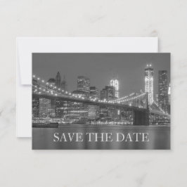 Invitation Paysage de New York Mariage à Brooklyn Enregistrer