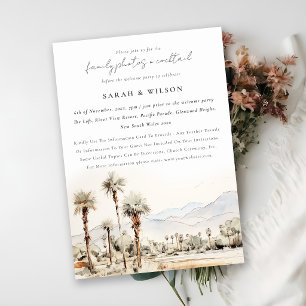 Invitation Paysage de Palm Springs Californie Après-Mariage
