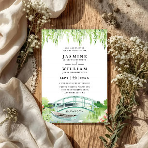 Invitation Paysage de rivière romantique Mariage rustique QR