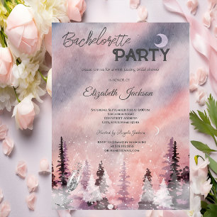 Invitation Paysage d'hiver Bachelorette de la forêt de Greenp