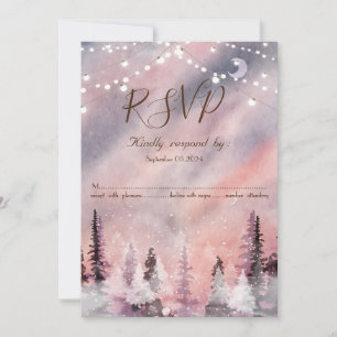 Invitation Paysage d'hiver Forêt de Péninsule RSVP
